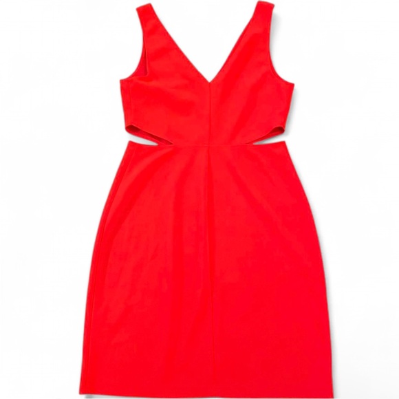Express Dresses & Skirts - NWOT EXPRESS Cherry Red Cutout Bodycon Sleeveless Dress